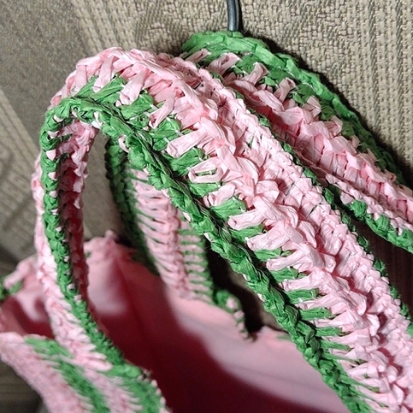 NWT Vintage Havana Mini Straw Tote - Picture 14 of 15